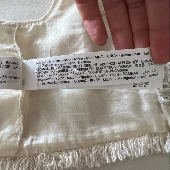 Zara Cream Embroidered Mirror Crop Top - Picture 13 of 16